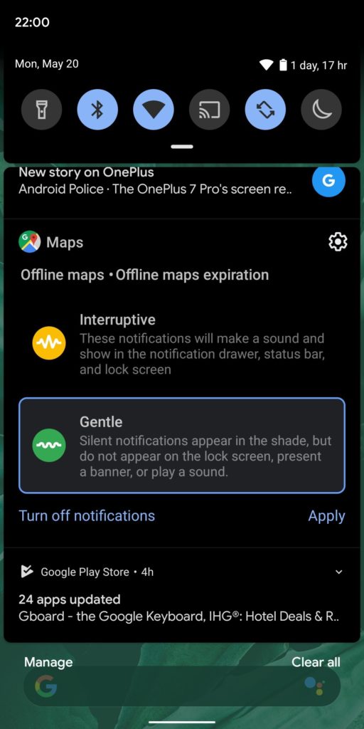 Новые уведомления в Android 10