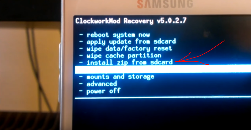 Install zip from sdcard на ClockworkMod